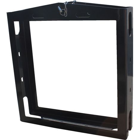 Cage porte-plaques pour plaques à installer sur camion pour plaques de 40x40 cm, (pour 2 marchepieds de 40 x 40 cm, épaisseur de 40 à 50 mm). (1/3)
