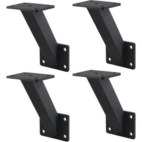 Lot de 4 supports muraux pour rampe d'escalier en acier robuste