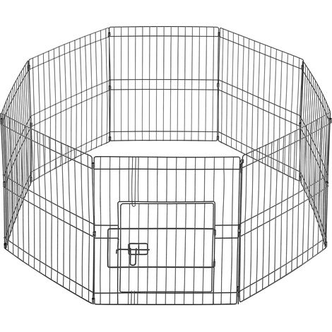 Yaheetech Recinto per Cani 8 pz 52 x 61 cm Conigli Cuccioli Animali Domestici da Interno Esterno Giardino in Ferro Recinzione