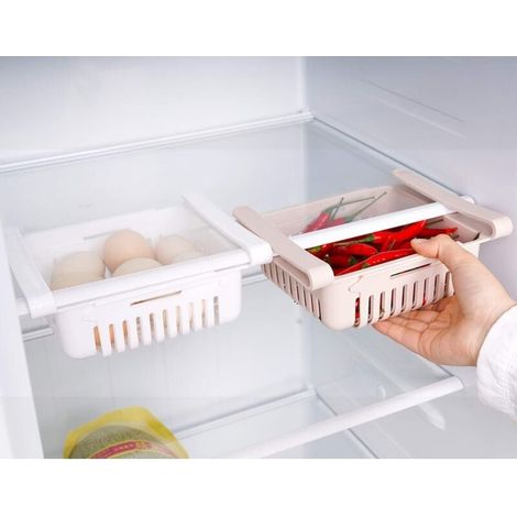 Boite Rangement Frigo Réfrigérateur Escamotable Avec Tiroir Organisateur Boîte de Rangement Pour Réfrigérateur Garder le Réfrigérateur (2 Pack) (1/4)