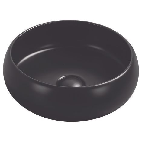 ONDEE ZEN - Vasque ronde à poser SORA - Céramique - Noir mat - Dim : Ø36 x h.12 cm (1/3)