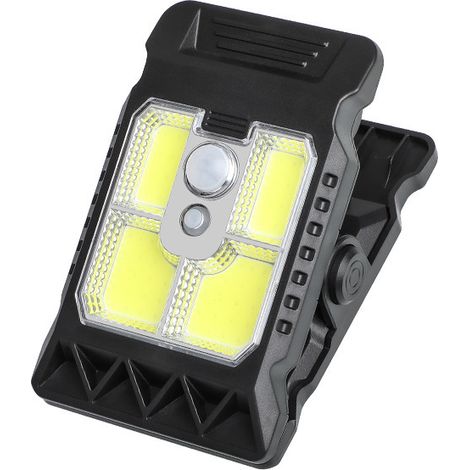 Mini lampe solaire à pince (version COB) - Lampe de jardin extérieure ultra-lumineuse à contrôle de la lumière, sans fil et sans perçage