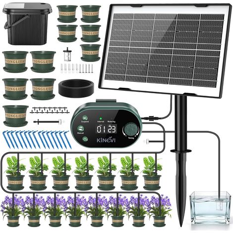 Kit Arrosage Automatique Solaire, Goutte à Goutte pour 15 Plantes (1/5)