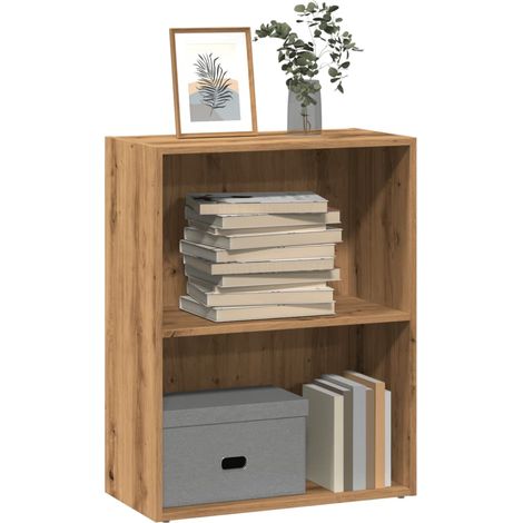 Estantería de madera de ingeniería roble artisian 60x30x77 cm