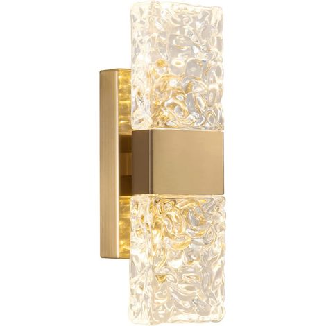 Applique Murale en Cristal Nordique - Applique Murale LED Dorée Moderne, pour Salon Chambre Cuisine Couloir Éclairage Intérieur (LumièRe à 3 Couleurs) (1/5)