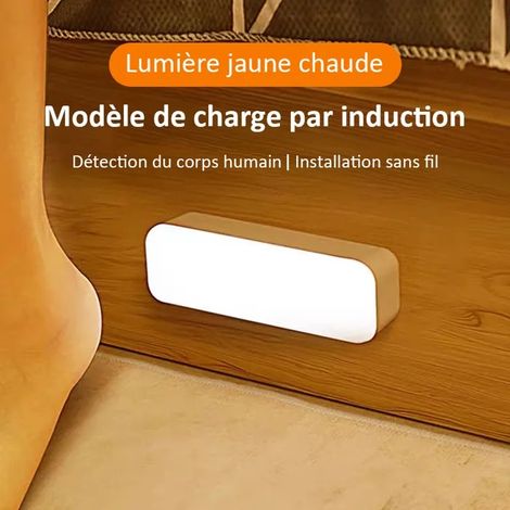 Veilleuse Murale LED Détecteur de Mouvement, Capteur de Lumière,Éclairage Intérieur pour Bébé Salon Garage-Lumière chaude,10.6cm (1/5)