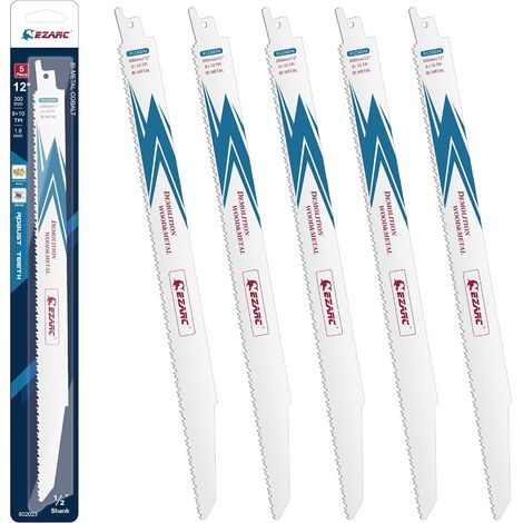 Wood and Metal Reciprocating Saw Blade 300mm Demolition 10TPI R1230DM (5-Pack) (1/5)