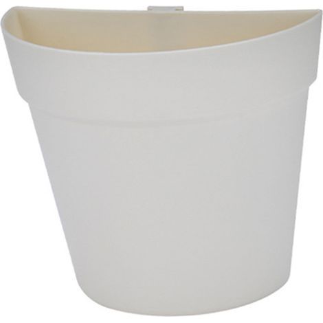 Hanging wall planter in a semi-circle shape, plant pot mounted with adhesive sticker for indoor decoration (1/5)