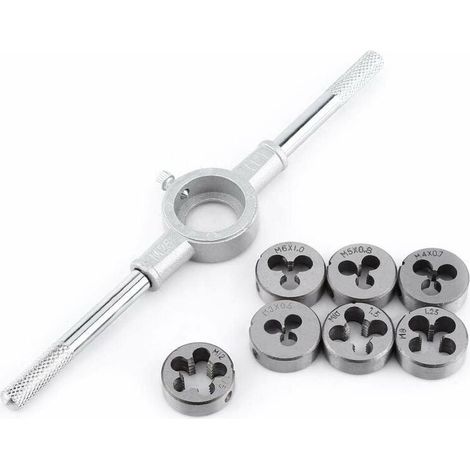 8PCS Vis - 8PCS Vis Die & Clé Clé Filetage Externe Traitement Taraudage Kit D'outils À Main (1/4)