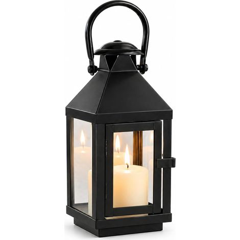 Lanternes Decorative, 22 x 10 cm Lanterne Métallique, Bougie Résistant Aux Intempéries Lanternes, Lanterne Jardin Lanternes Bougie Exterieur pour Intérieur Extérieur Paritie Mariage Jardin Patio (1/5)