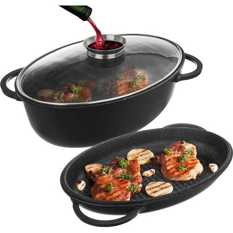 Teglia in granito con coperchio 3in1 GRANDE 10 l, 43x28 cm (1/5)