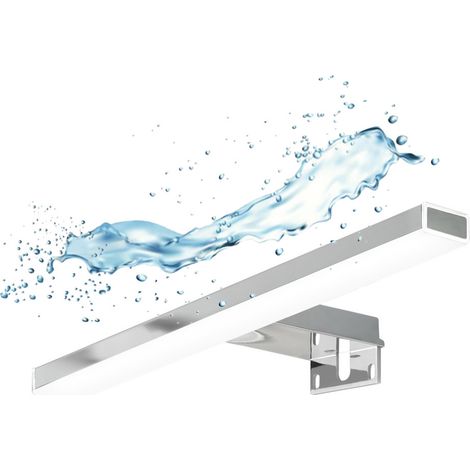 Focco Esther LED-Spiegelleuchte 50x2,9 cm 5700 K weiß, 8 W, IP44, chrom (ESTHER500NEW)
