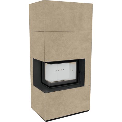 Kaminbausatz KRATKI FLOKI BOX links 8 kW Ø 160 Quarzsinter FOKOS RENA (1/4)