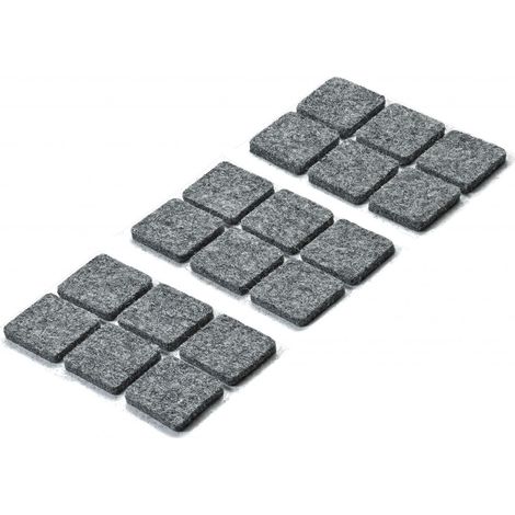 Hettich Parkettgleiter grau 20 x 20 x 3.0 mm - 18 Stück Filzgleiter