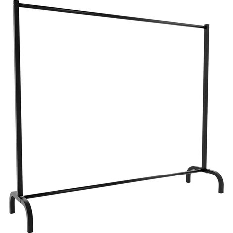 Perchero robusto de metal negro estilo industrial sin ruedas 150 x 38 x 120 cm 100008985 (1/5)