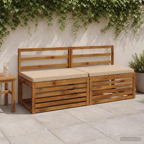 vidaXL Cojín para banco de 1 pieza VUGHT 100% Poliéster Arena (1/5)