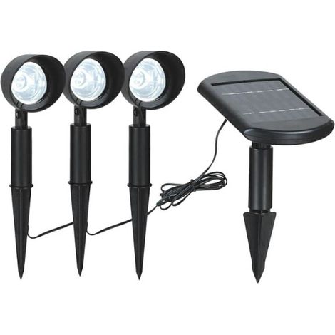 Spots LED avec panneau solaire déporté 9x0,06W IP44 6400K (1/2)
