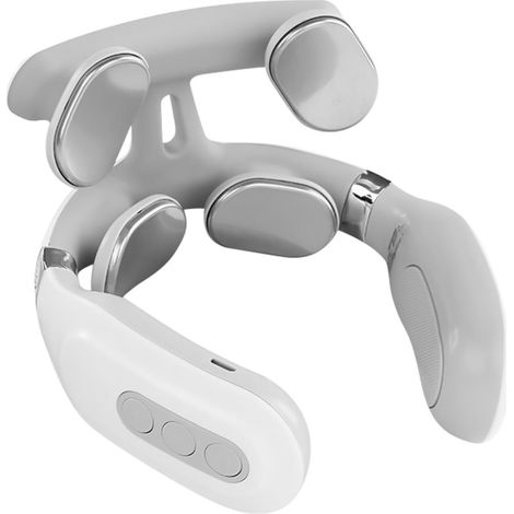 Appareil de massage cervical 4 têtes – Chaleur constante – Compact et léger – Soulagement des tensions cervicales lors de voyages (1/5)