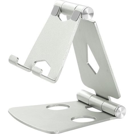 Porte-téléphone, Petit support dock uniquement compatible avec le téléphone portable, Porte-téléphone de bureau, Porte-téléphone intelligent en aluminium (1/5)