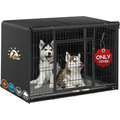 Hundekäfigabdeckung 75 cm, wasserdicht, winddicht, 600D Oxford, universell passend (1/5)