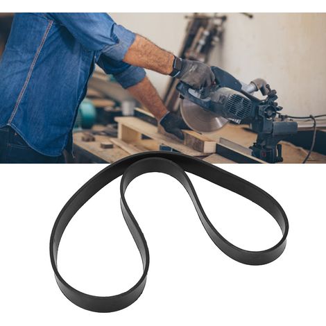 L'anneau en caoutchouc antibruit pour roues de scie à ruban pour le travail du bois mesure 20 mm de large et 3 mm d'épaisseur, et convient aux roues de scie à ruban de 12 pouces. (1/5)