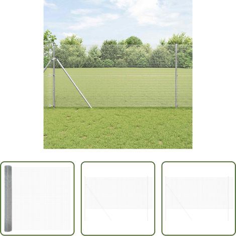 Silber - Geschweißter Drahtzaun Silber 1,2 x 25 m (1/5)