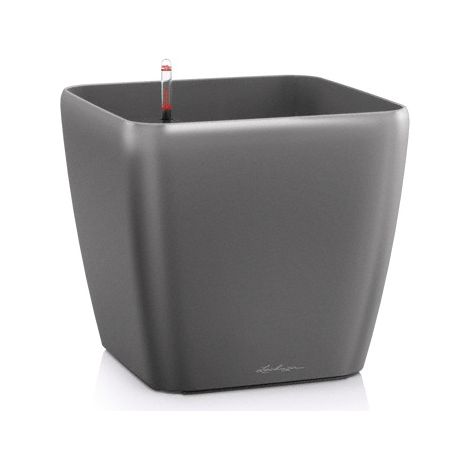 LECHUZA® Pflanzgefäße QUADRO LS 50 Taupe hochglänzend All-in-One (1/5)