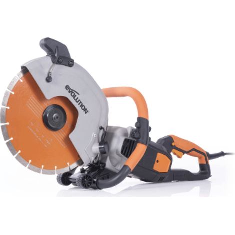 Evolution R300DCT+ 300 mm Sega da cemento - Motore da 2.400 W, non a benzina, capacità di taglio 115 mm, lama diamantata premium inclusa, troncatrice, troncatrice per ferro