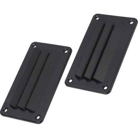 Grille de ventilation pour camping-car, bateau et maison – 2 pièces noir, réglable, design professionnel pour salle de bain et bureau (1/5)