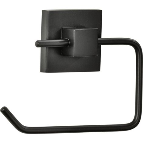 FACKELMANN Toilettenpapierhalter NEW YORK / hochwertiger Klorollenhalter fürs Bad / Maße (B x H x T): ca. 12,5 x 10 x 3,5 cm / Accessoire fürs Badezimmer / kubisches Industriedesign / Farbe: Schwarz"- (1/2)