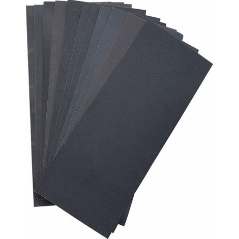 12 feuilles de ponçage imperméables à sec et humide, grain aléatoire 400/600/800/1000/1200/1500 pour meubles, loisirs et décoration intérieure 9 x 3,6 pouces 12 pièces. (1/4)