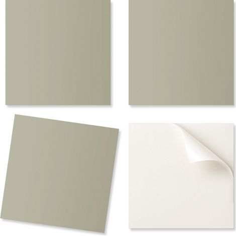 Juego de baldosas de vinilo impresas listas para instalar, color verde claro, 20x20x20 cm.