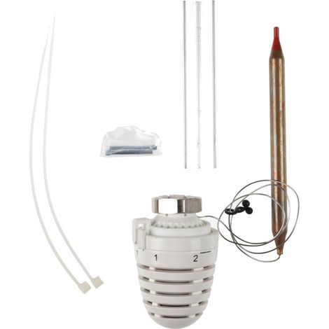 Thermostatkopf weiß zum Dreiwegeventi 40-70°C M30x1,5, mit Anlegefühler 2000mm - 40900015377 von Weishaupt