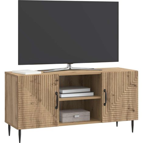 vidaXL TV Cabinet Artisan Oak 102 x 34.5 x 50 cm Engineered Wood (1/4)
