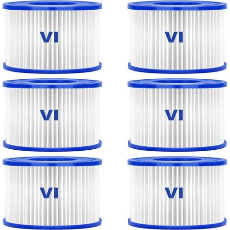 ZVD Lot de 6 cartouches de filtration pour spa gonflable Lay-Z-Spa (1/4)