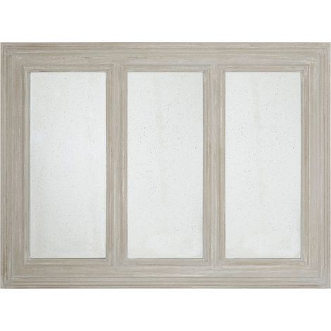 Premier Housewares 3 Section Brown Ash With Gold Frame Wall Mirror For Bedroom / Hallway / Bathroom  Minimal and Contemporary w139 x d3.5 x h103cm (1/5)