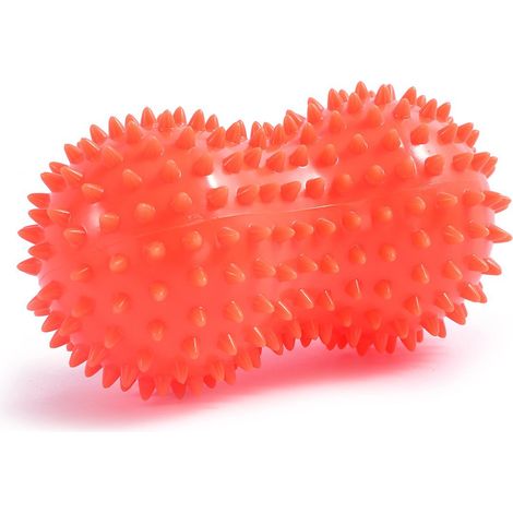 Boule de massage musculaire pointue orange, rouleau de yoga pour détente et récupération