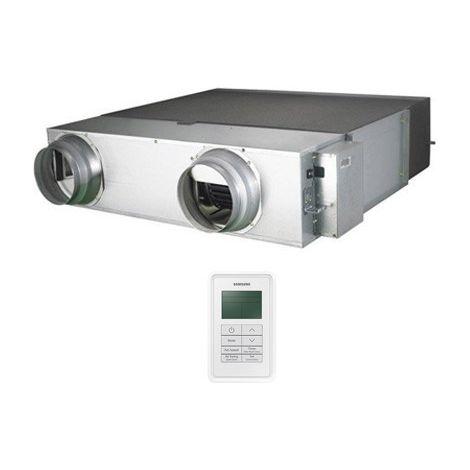 Recuperatore di calore ERV Samsung portata d'aria 500mc/h AN050JSKLKN/EU con comando MWR-VH12N (1/2)