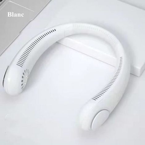 Ventilateur De Cou - USB Rechargeable - Autonome 2400 mAh - Silencieux - Pour Intérieur Extérieur - 1 Pièce (1/4)