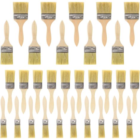 30 Pièces Pinceaux à Peinture 23/35/45/60 mm Pinceau Peinture Mur Pinceau (1/5)
