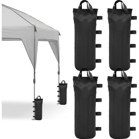 Lot de 4 Sacs de Sable lestés avec Bande Velcro Magique - Stable - Coupe-Vent - pour Tente, pavillon, extérieur, Plage, Jardin - 50 x 20 cm (1/5)
