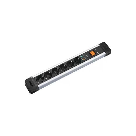 Bachmann CONNECT US Steckdosenleiste 6 Steckdosen schwarz silber (1/2)