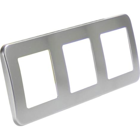 IluminaShop - Marco de PC Empotrable Gris Basic para 3 Modulos