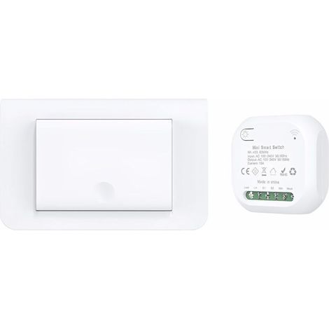 Interrupteur sans fil auto-alimenté sans batterie sans câblage Installation Télécommande Résistant à l'eau Résistant au feu Capacité de contrôle multiple (1/5)