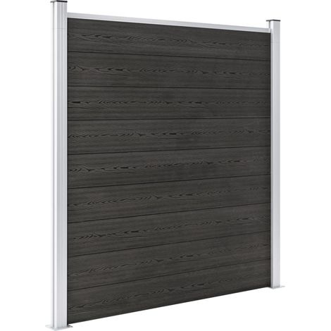 INLIFE Clôture de jardin WPC 180x186 cm Gris (1/5)