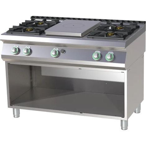 Fourneau coup de feu à gaz avec soubassement RM - STPS 7120 G - RM Gastro