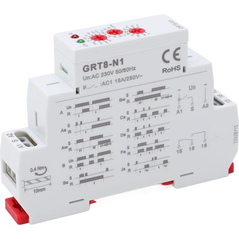 Relais Temporisé Minuteur Réglable Interrupteur Commande AC 230V Voyant LED (1/5)