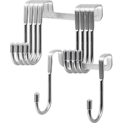Duschhaken - Set mit 5 Doppeltürhaken, Wandhaken für Duschkabinen, geeignet für Badetücher (S-förmig)