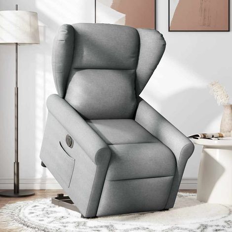 Maison Exclusive - Relaxsessel mit Aufstehhilfe Elektrisch Hellgr