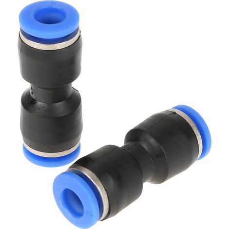 20 gerade Verbinder aus PU-6-Kunststoff, 6 mm Außendurchmesser, 1/4" (1/5)